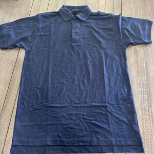 River's End Easy Care Short Sleeve Men's Polo Shirt Navy Blue Casual, Size M
